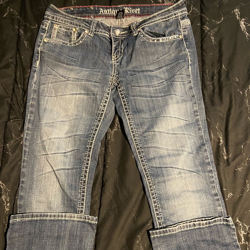 Antique Rivet Low-rise bootcut Jeans Sz 29x31.5